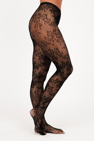 Lace tights black - Bodia