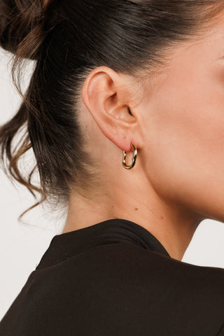 Small earrings organic gold - Jody