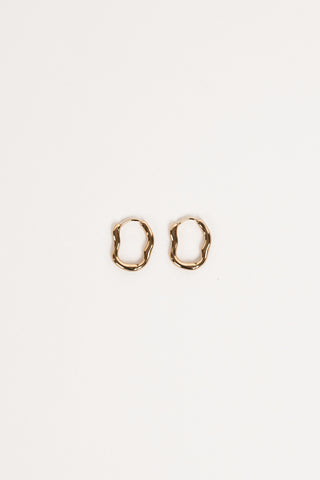 Small earrings organic gold - Jody