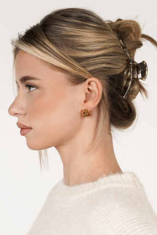Small link earrings gold - Milia