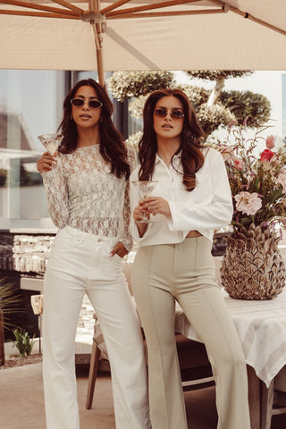 Short jacket with pockets white - Dion
