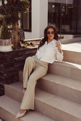 Short jacket with pockets white - Dion