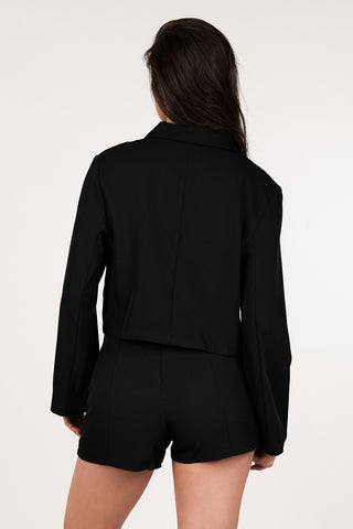 Short jacket with pockets black - Dion