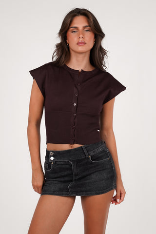 Short sleeve top white - Elodie