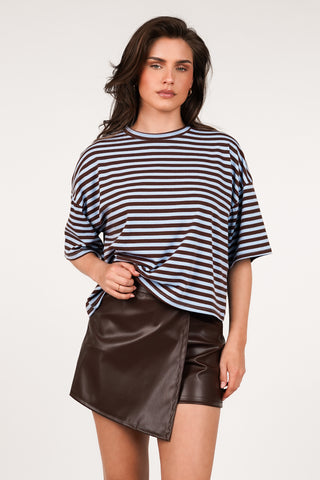 Skort in Lederoptik, schwarz - Jacky