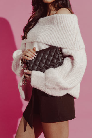 Leather crossbody bag brown - Lyla