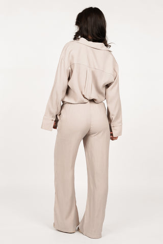 Relaxed-fit beige trousers - Ravi