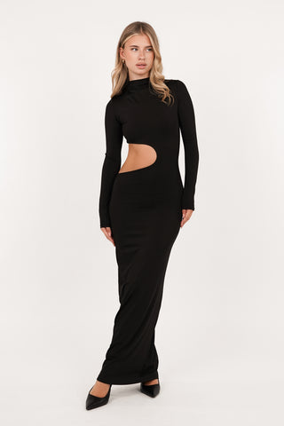 Maxi dress with cut-out black - Sissy