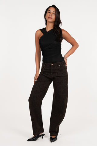 Mesh bodysuit leopard - Malou