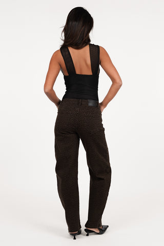 Mesh bodysuit leopard - Malou