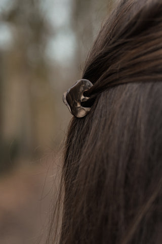 Mini hair clip marble brown - Billy