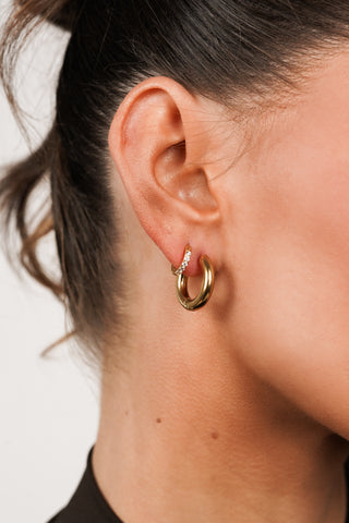 Single Earring with Stones Gold - Beau