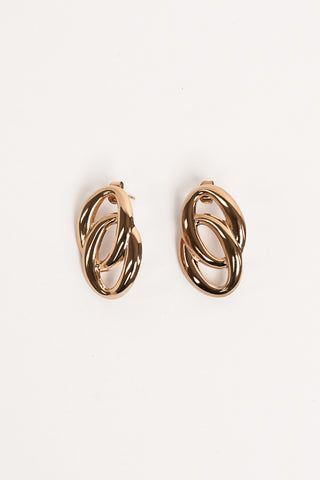 Earrings oval rings gold - Taylor