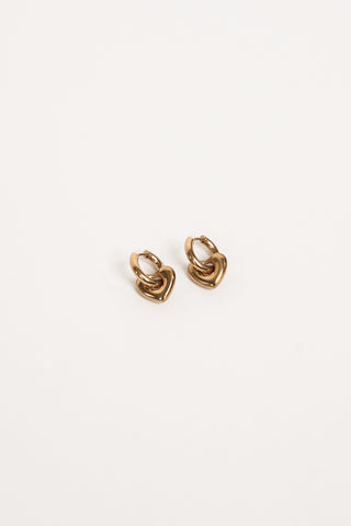 Earrings with heart gold - Lilo
