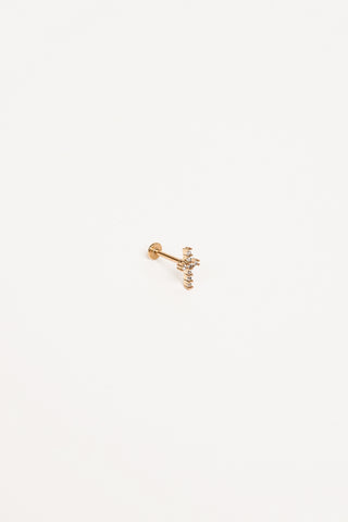 Ear piercing cross gold small - Maddy