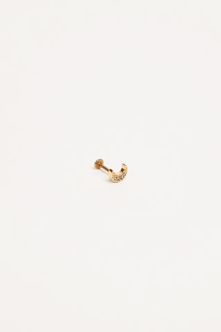 Ear piercing moon gold small - Lenny