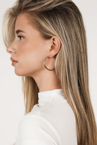 Earrings thin gold - Nora