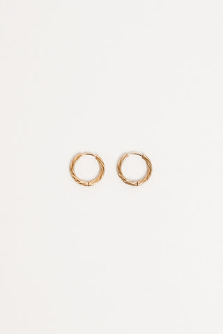 Earrings twisted gold - Gaia
