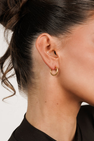 Earrings twisted gold - Gaia