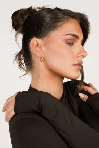 Earrings twisted gold - Gaia