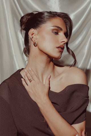 Diamond Gold Earrings - Caitlyn