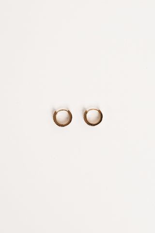 Diamond Gold Small Hoop Earrings - Caitlyn