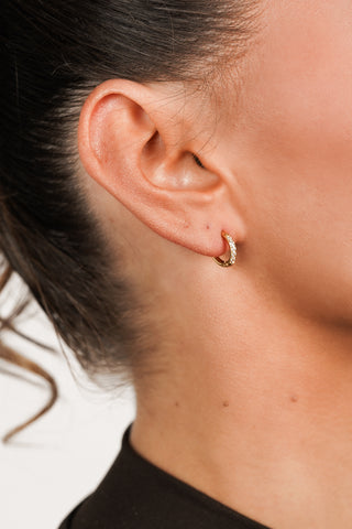 Stud earrings with stones gold mini - Hilly