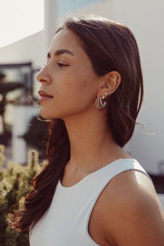 Twist Hoop Earrings Gold/Silver - Shay