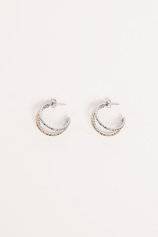 Twist Hoop Earrings Gold/Silver - Shay