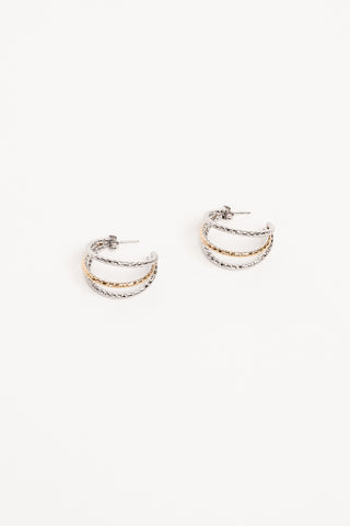 Twist Hoop Earrings Gold/Silver - Shay