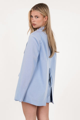 Open-back blazer with bow detail blue - Pip