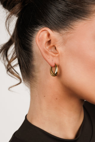 Oval earrings gold - Nikky