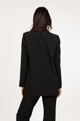 Schwarzer Oversize-Blazer mit langen Ärmeln – Ariane