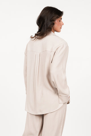 Oversized blouse for women beige - Clara
