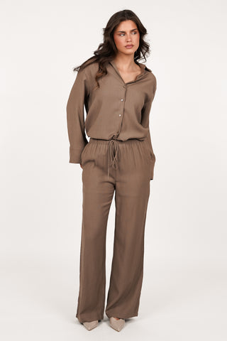 Oversized blouse for women beige - Clara