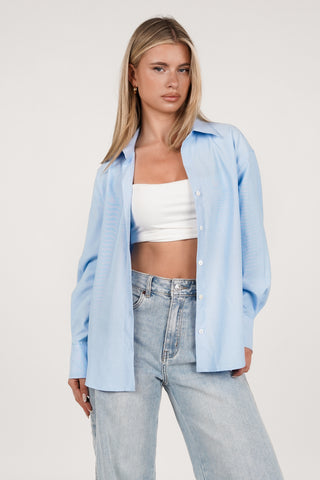 Women's regular fit light blue blouse - Jacey
