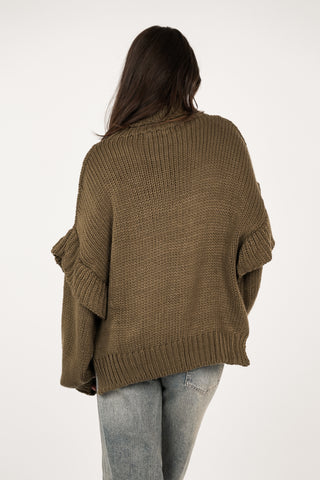 Oversized knitted sweater green - Alexa