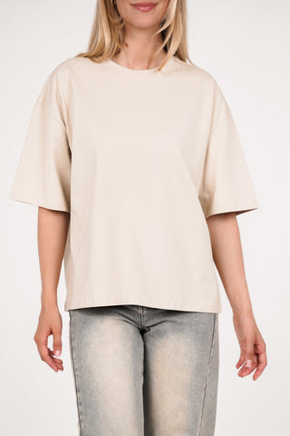 Oversized t-shirt dames beige - Marlow