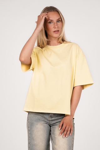 Oversized t-shirt dames geel - Marlow