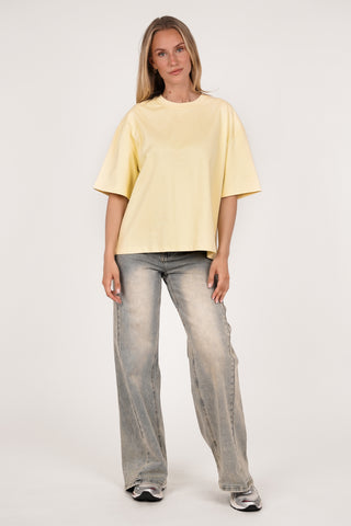 Oversized t-shirt dames geel - Marlow