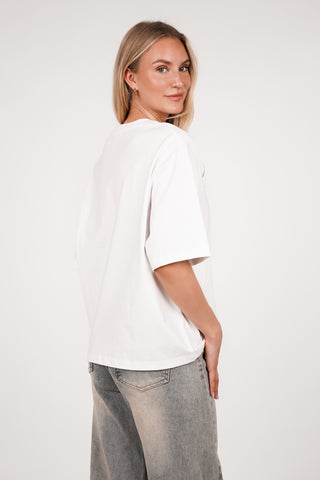 Oversized t-shirt dames wit - Marlow