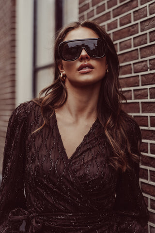 Oversized black sunglasses - Jip