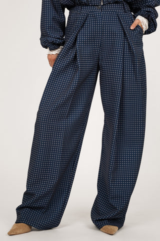 Pantalon ballon fit met print blauw - Nelly
