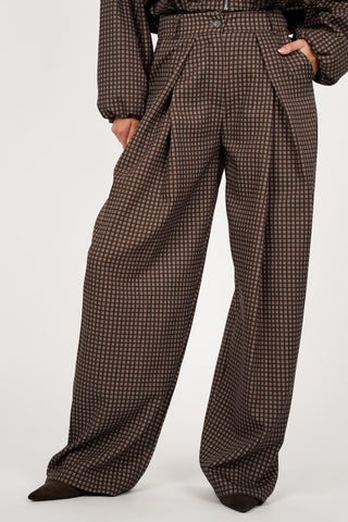 Pantalon ballon fit met print bruin - Nelly