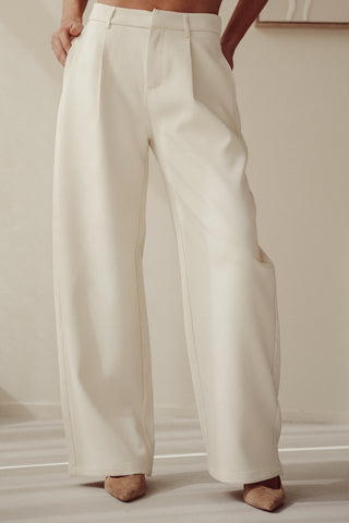 Balloon fit beige trousers - Isadora