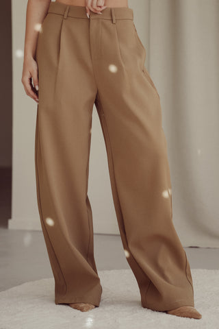 Balloon fit trousers taupe - Isadora