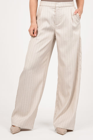 Beige pinstripe trousers - Mirelle