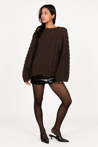 Panty 40 denier checked black - Nela