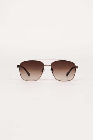 Pilotenbrille mit bronzefarbenem Gestell – Charly