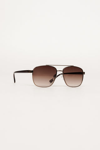 Pilotenbrille mit bronzefarbenem Gestell – Charly